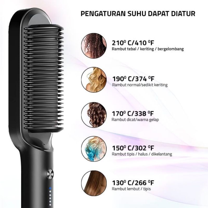 Sisir Pelurus Rambut Sisir Pelurus Straight Comb Hair Stlylist FH-909 catokan sisir pelurus rambut