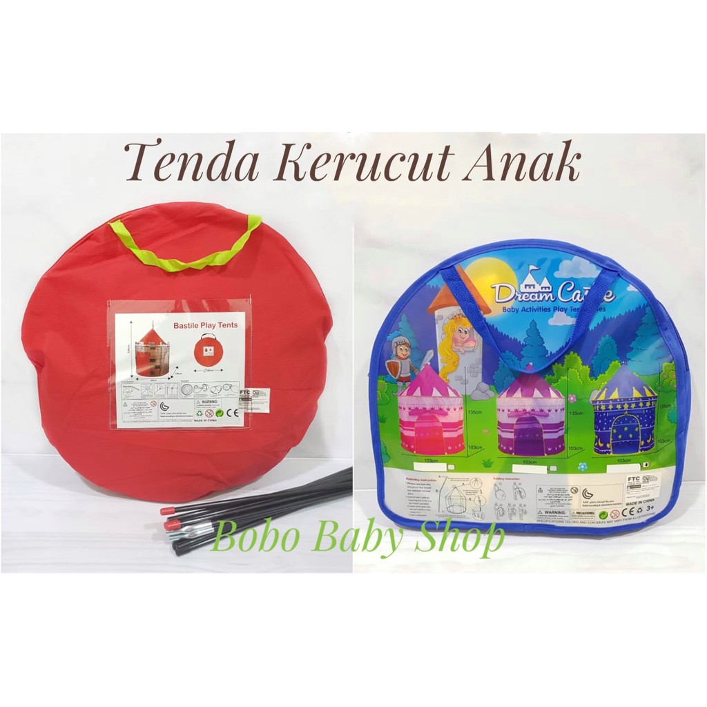 TD02 Tenda KERUCUT Castle Istana Anak Jumbo / Mainan Rumah 103x135cm