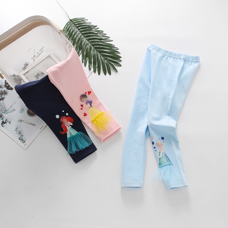 HappyOliver PRINCESS DUDU legging anak perempuan celana panjang import