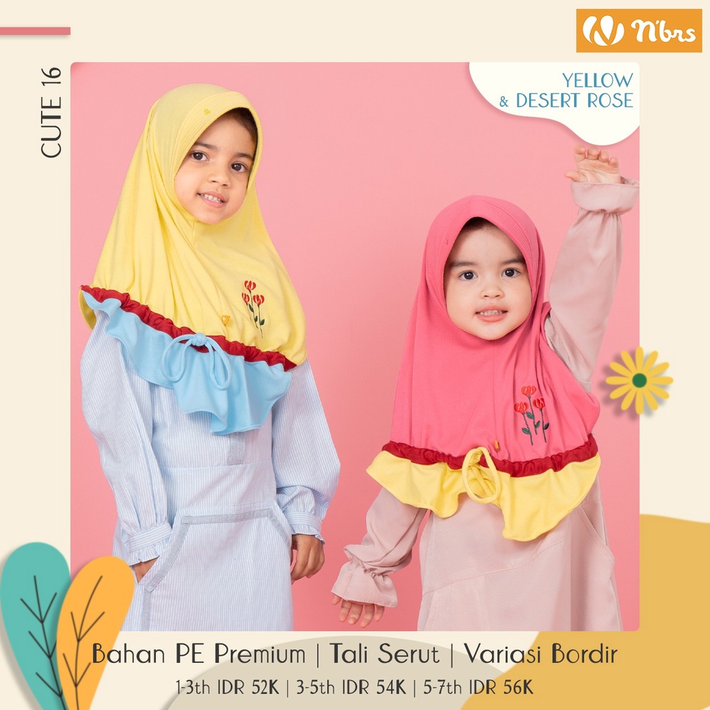 Jilbab Anak Tali Usia Balita (1 - 5 Tahun) by Nibras Hijab Cute Pad 16