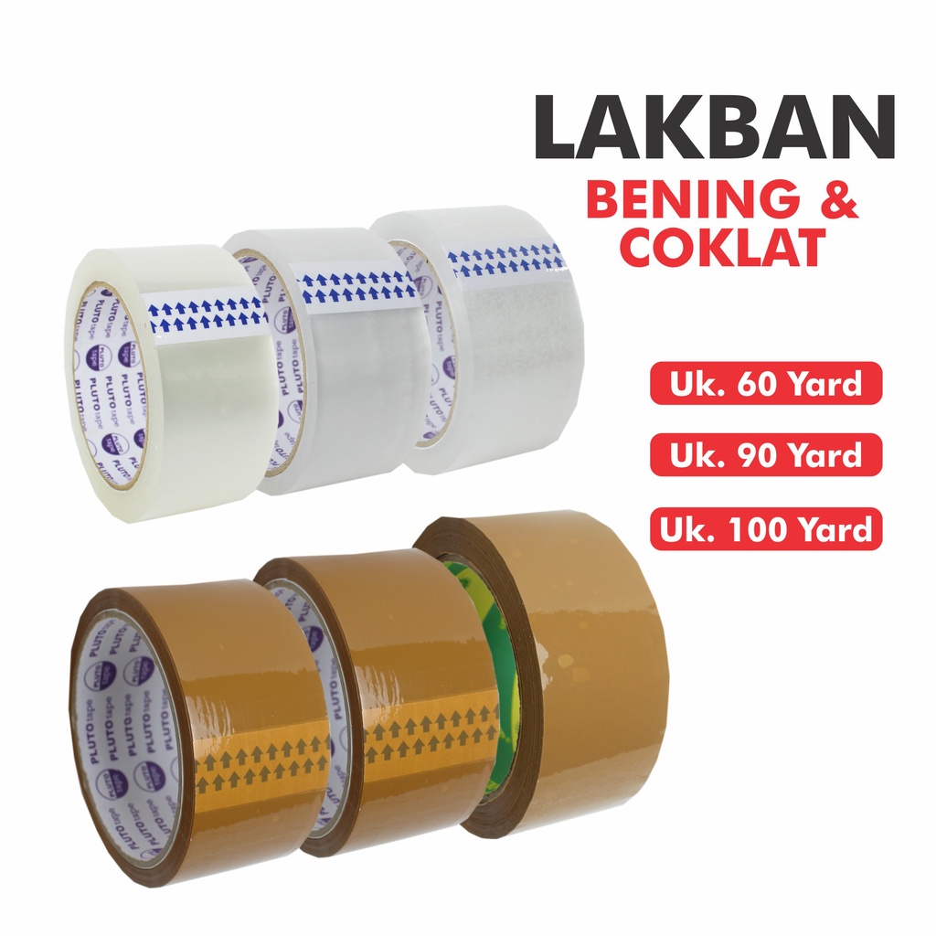 

Lakban Bening dan Coklat Bermacam Ukuran 60 90 100 Yard