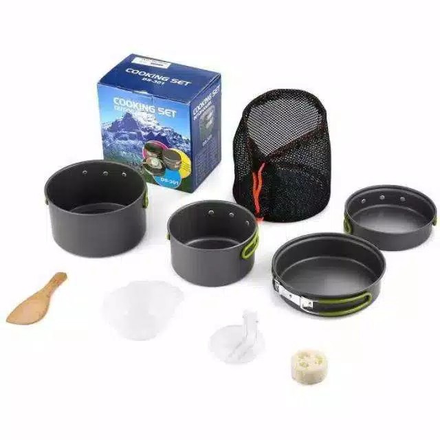 Alat masak Isi 4 Wajan Cooking Set DS301 Camping outdor