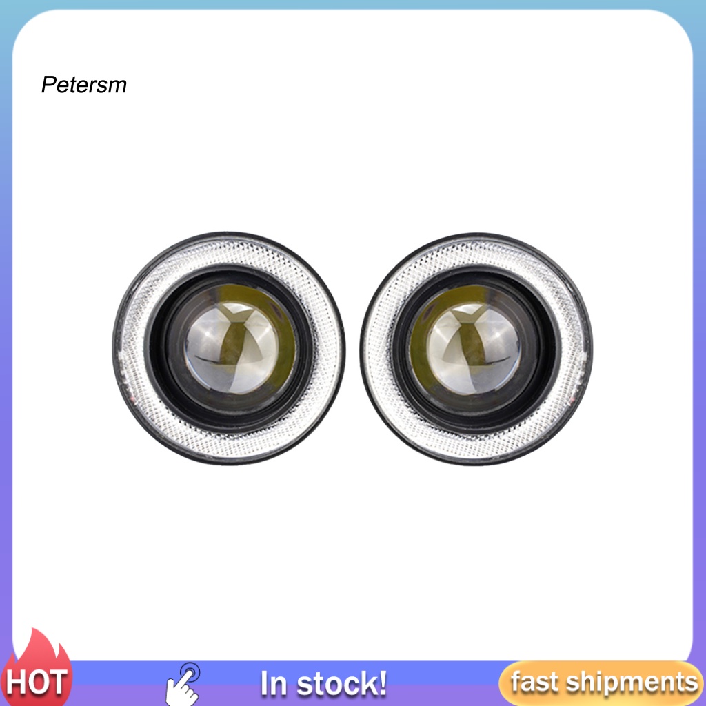 Pp 2Pcs Lampu LED COB Angel Eyes 64mm Untuk Fog Lamp Mobil