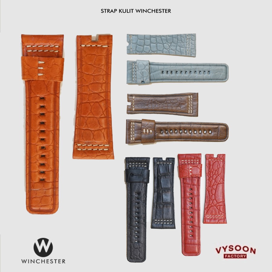 Strap Tali Jam Tangan Kulit Leather VR Original Ukuran 30mm 30 mm