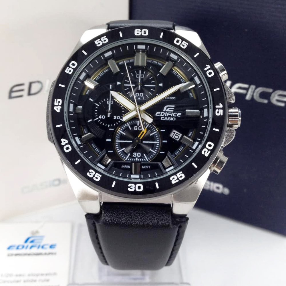 Jam Tangan Pria Casio Edifice EFR-564 BL Black 45mm ORI BM