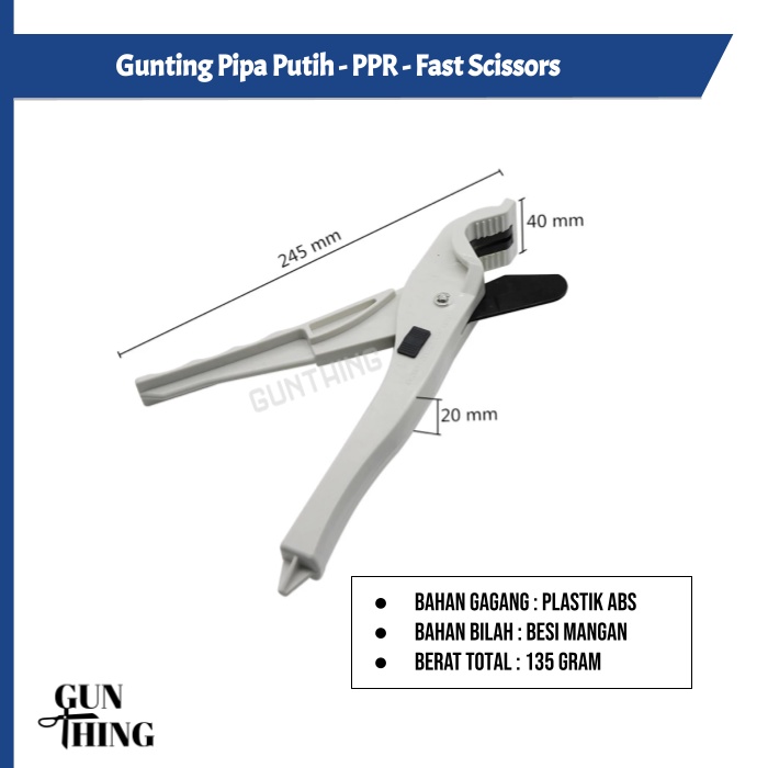 Gunting Pipa PVC / Pemotong Pipa 32mm / Pipe Cutter - Termurah