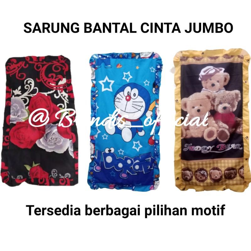 Sarung Bantal Cinta Jumbo Panjang Motif Karakter Dewasa Bahan Katun