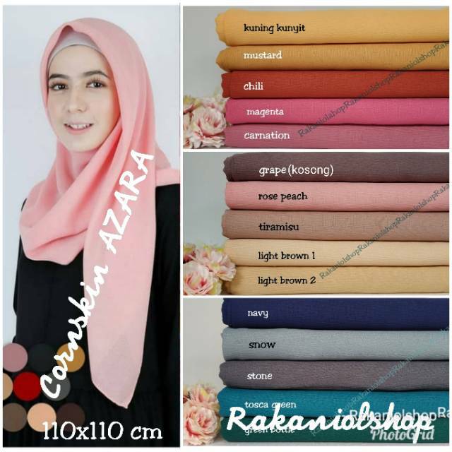  Jilbab  cornskin serat jagung AZARA Shopee Indonesia