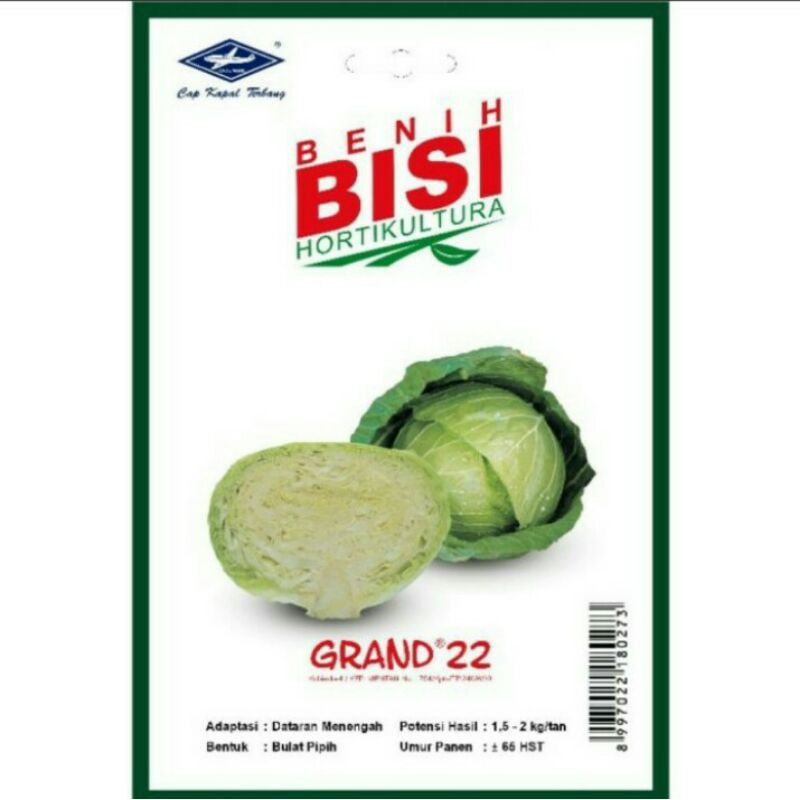 Isi 200 biji Benih Kol-Kubis GRAND 22 || Bibit Kol