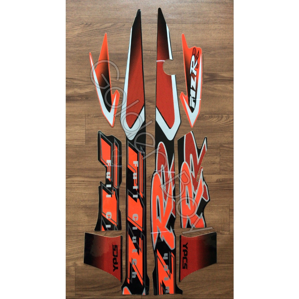 striping yamaha fiz r fizr fiz r f1 zr 2002 2001 fc fullcluth hitam orange oren list body standar