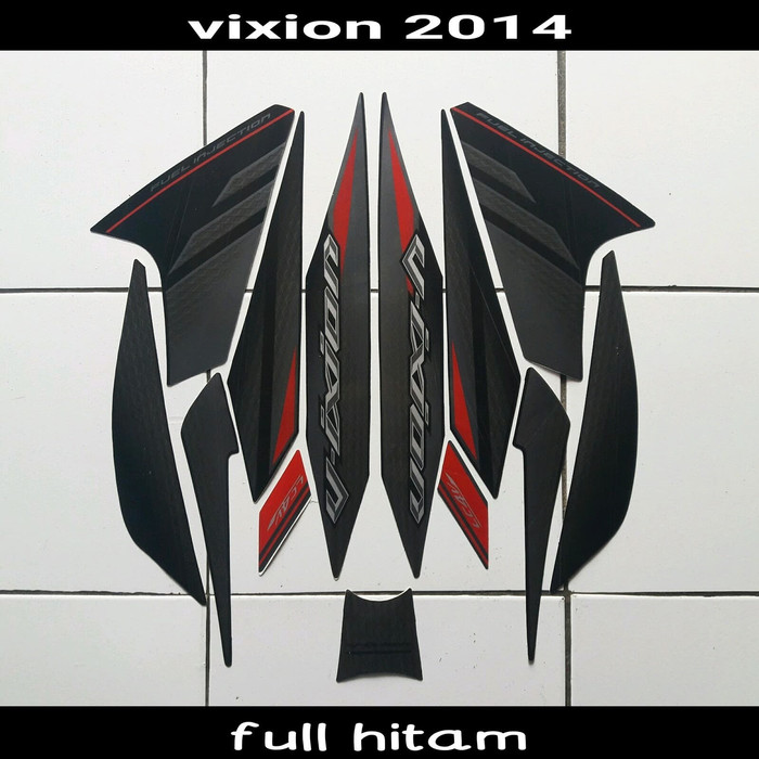 Striping Stiker Motor New Vixion 2014 Hitam