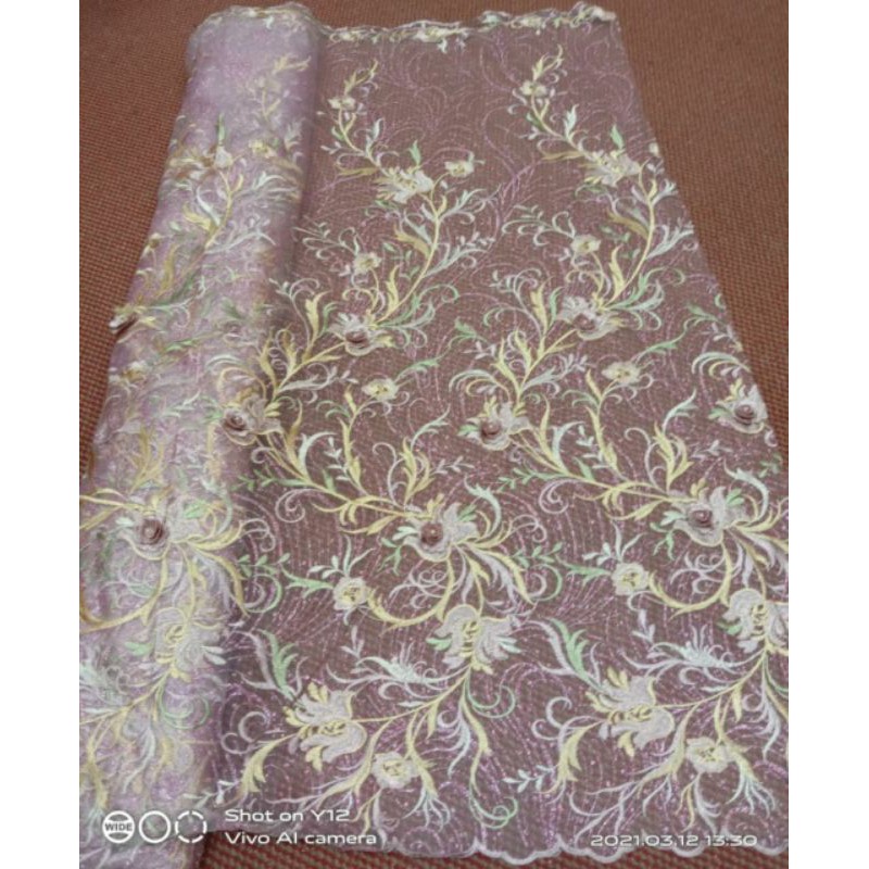 Bahan tile 3d kombinasi warna Buat baju Gamis/dress/dll