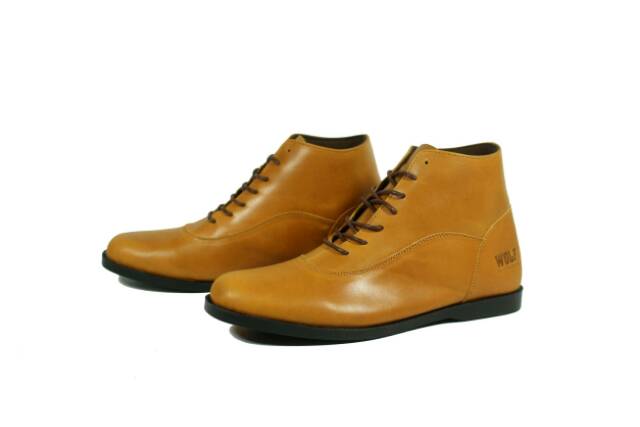 100% KULIT ASLI SEPATU BOOT KULIT ASLI WOLF AKITA BOOTS FULL KULIT FASHION MODEL KEKINIAN ORIGINAL