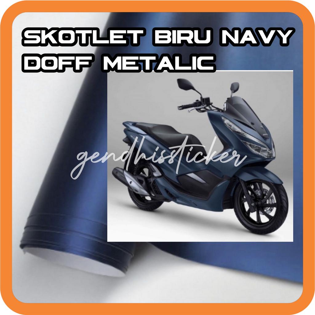 Stiker Skotlet Biru Navy Doff  Metalic