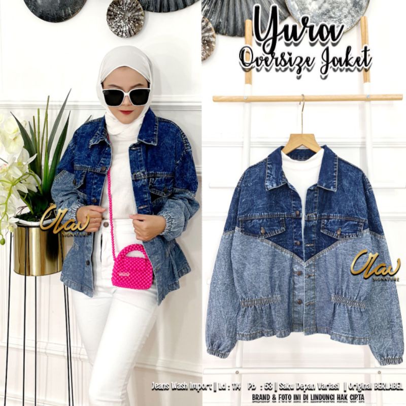 OVERSIZE - OUTER JEANS - JAKET JEANS -  OUTER ORI MLB MALABIS