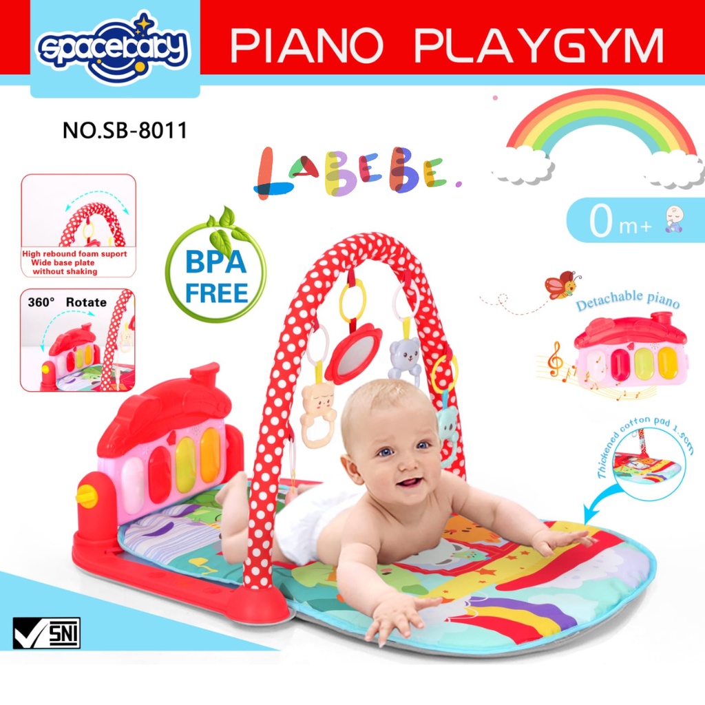 Playmat Bayi Piano Playgym Spacebaby SB-8011 SB 8011 Mainan Bayi Anak