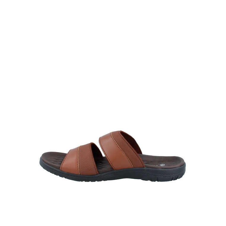 SANDAL SLIDE PAKALOLO PRIA ORIGINAL CASUAL KULIT ASLI COKLAT PB47