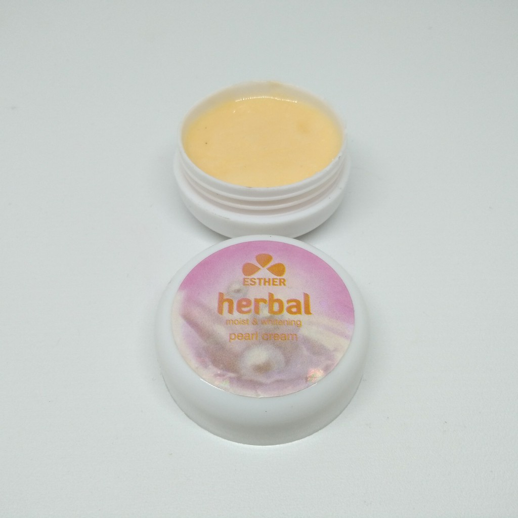 Esther Herbal Pearl Cream / Pemutih Wajah Original Moist & Whitening