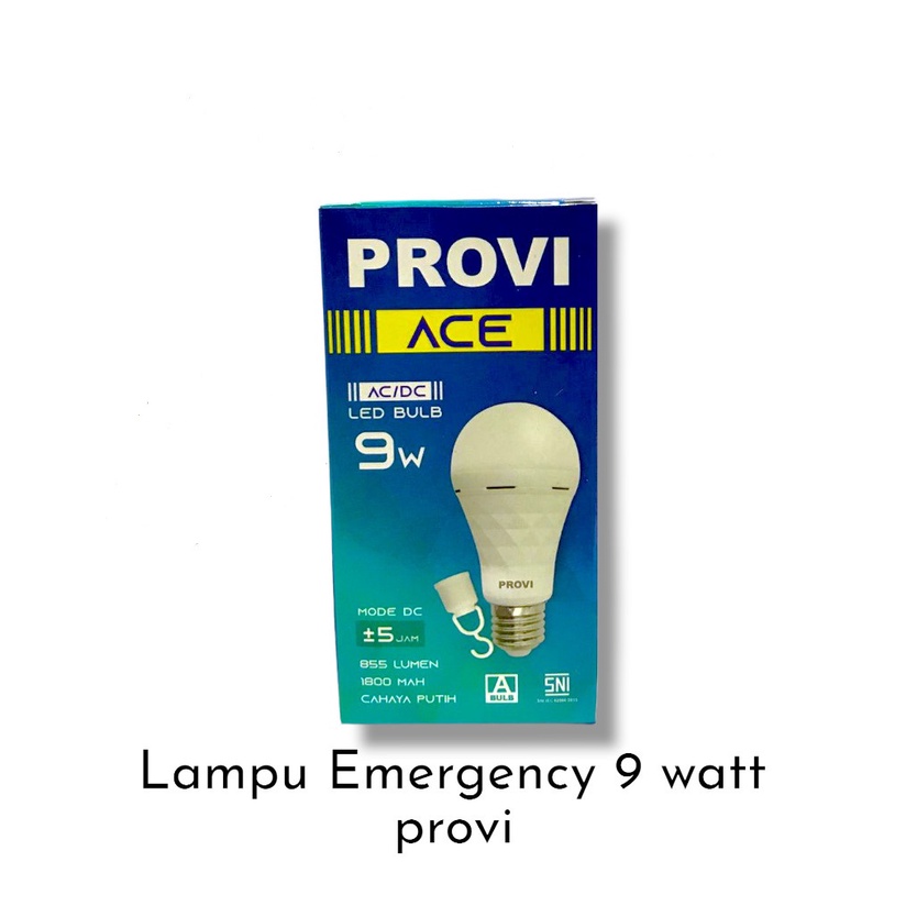 PROVI ACE LAMPU LED EMERGENCY 9 12 WATT LAMPU MAGIC LAMPU DARURAT AC/DC