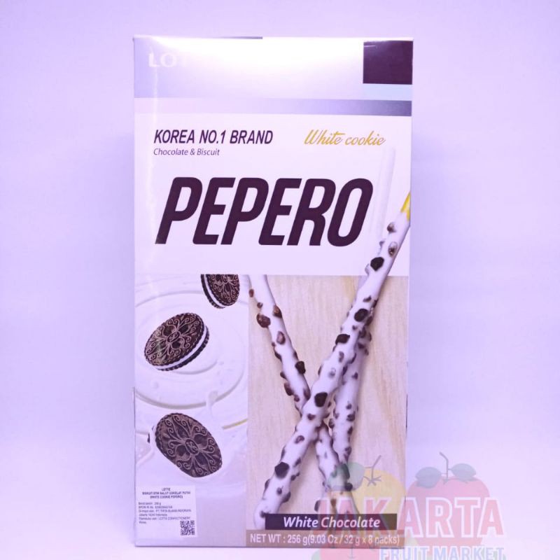 

LOTTE PEPERO WHITE COKIES 256g