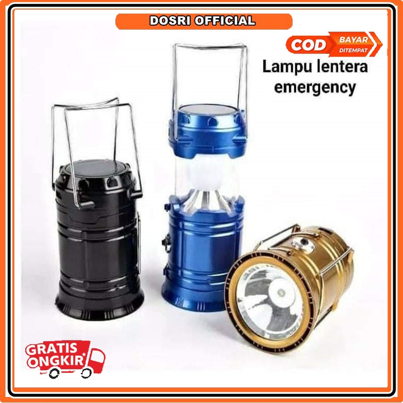 [BISA COD] Lampu Lentera Emergency Tenaga Solar 12W