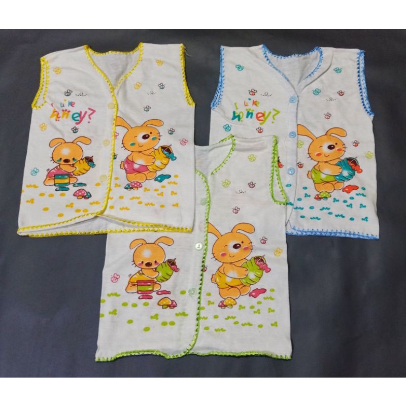 Baju Bayi Baru Lahir Lengan Kutung Yukensi Baju Bayi Tanpa Lengan TITIKU Katun Halus Size Newborn Atasan Bayi Baru Lahir Lengan Kutung