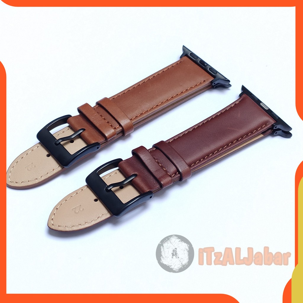 Tali jam tangan Apple watch 1 2 3 4 iWatch leather strap 42mm 44mm