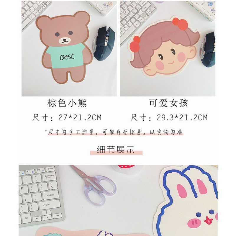 Mouse Pad Motif Kartun Lucu Gaya Korea Untuk Meja Komputer Kantor