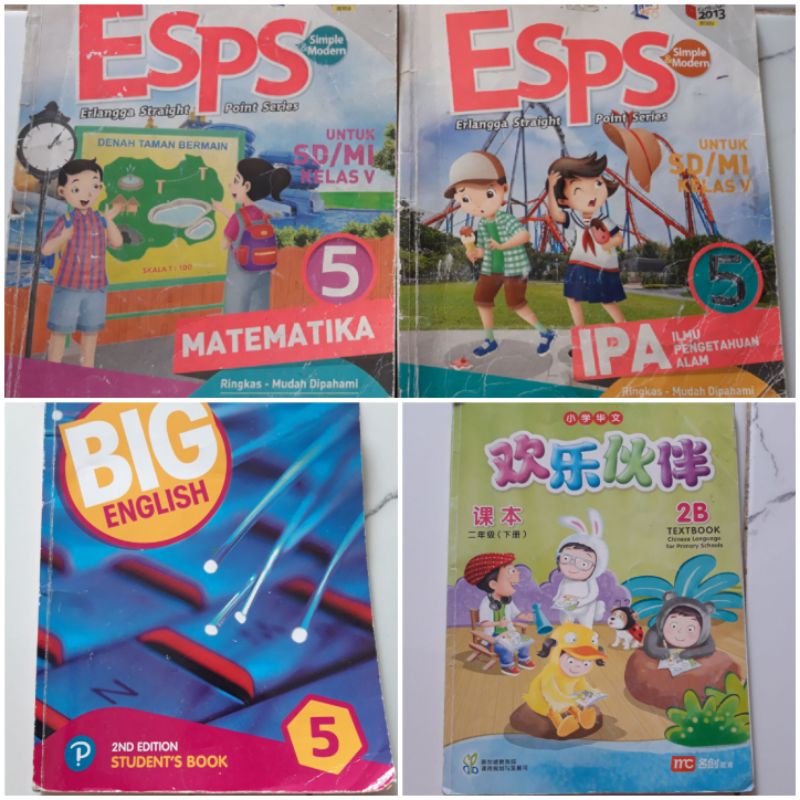 Buku esps ipa, matematika/ big english kelas 5, mandarin 2b