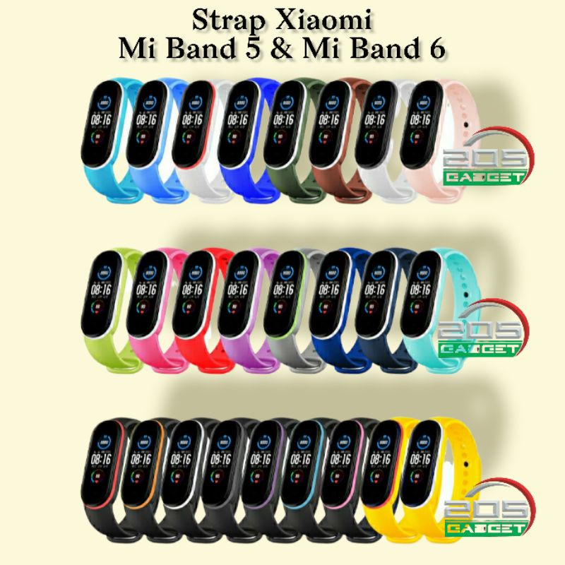 Strap Mi Band 5 / Mi band 6 Two Tone Silikon Strap MiBand 5 / MiBand 6