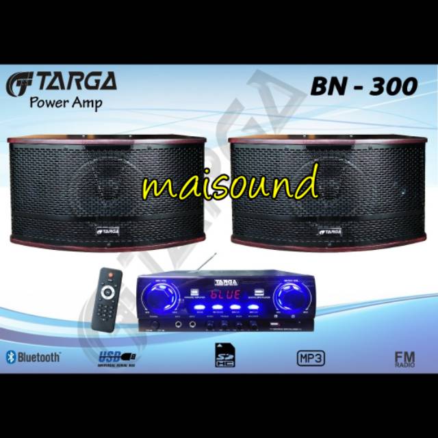 PAKET SPEAKER 6 AMPLIFIER TARGA BN 300 AMPLI TARGA BN300 BLUETOOTH