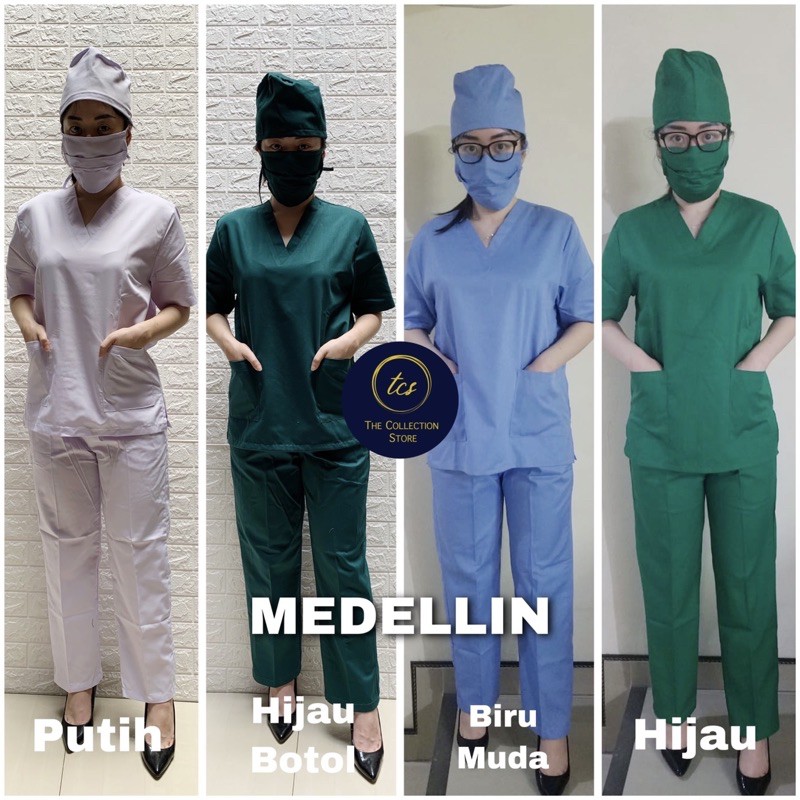 BAJU OK MEDELLIN , BAJU OPERASI OKA , BAJU SCRUB , BAJU PERAWAT (UNISEX)