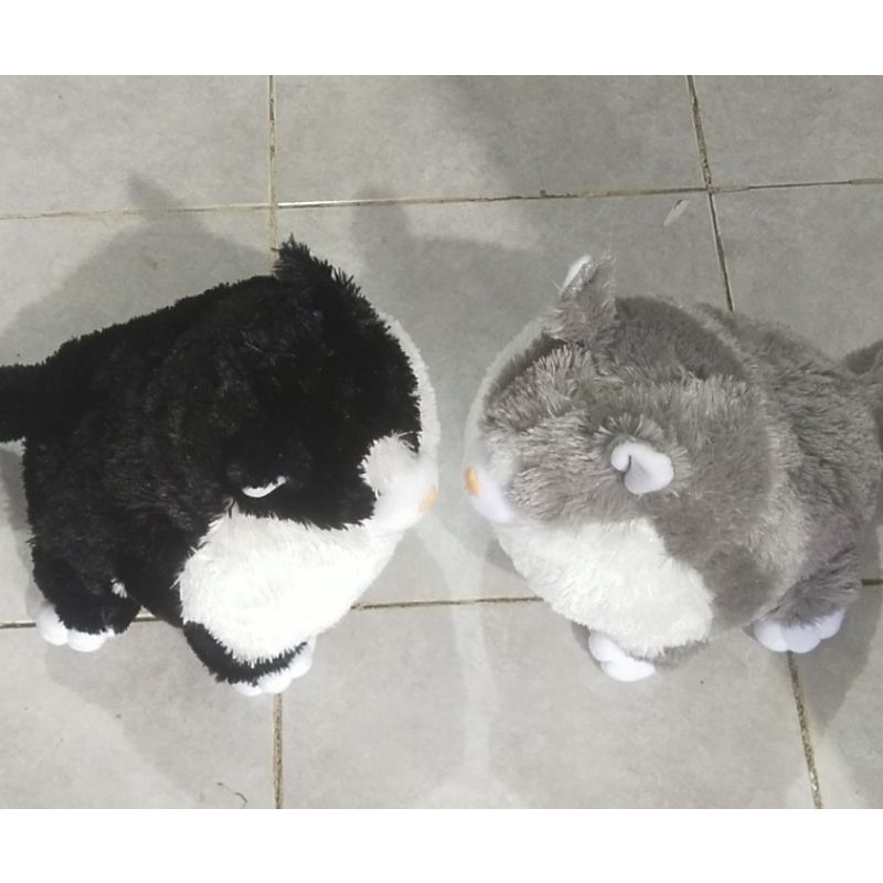 Boneka kucing boneka kucing anggora bahan lembut