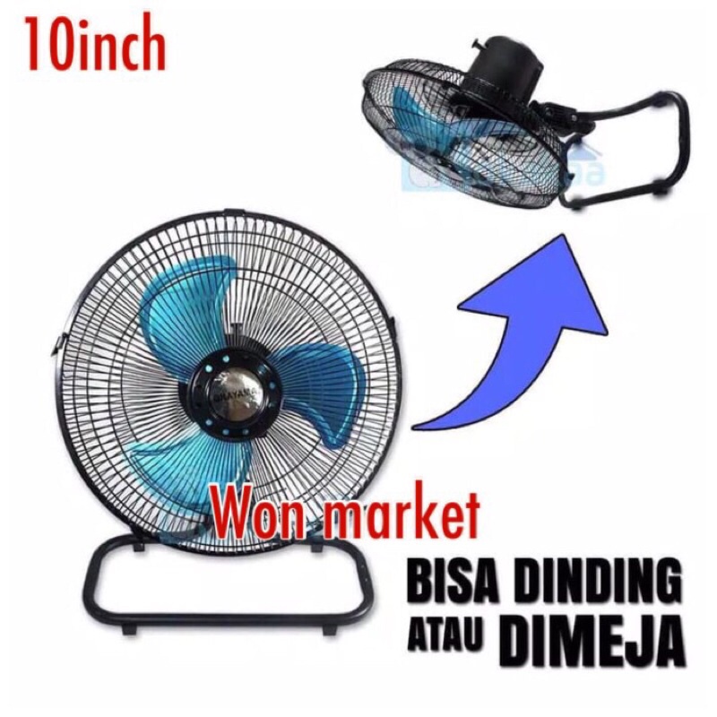 kipas angin 2in1 | kipas angin 2 fungsi | kipas angin 10inch