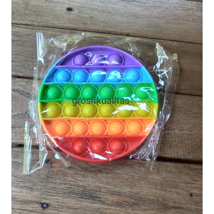 POP IT MURAH RAINBOW VIRAL MAINAN ANAK HITZ POPIT PUSH UP-Round shape
