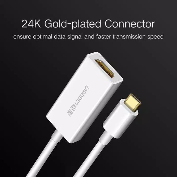 Ugreen converter cable type c to HDMI 4k ultra HD white 40273