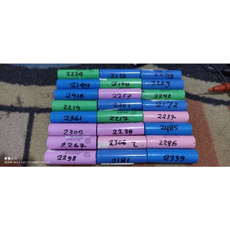 Baterai bekas bongkaran laptop 18650