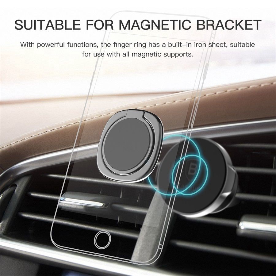 Baseus Ring Holder Magnetik 360 ° untuk Mobil