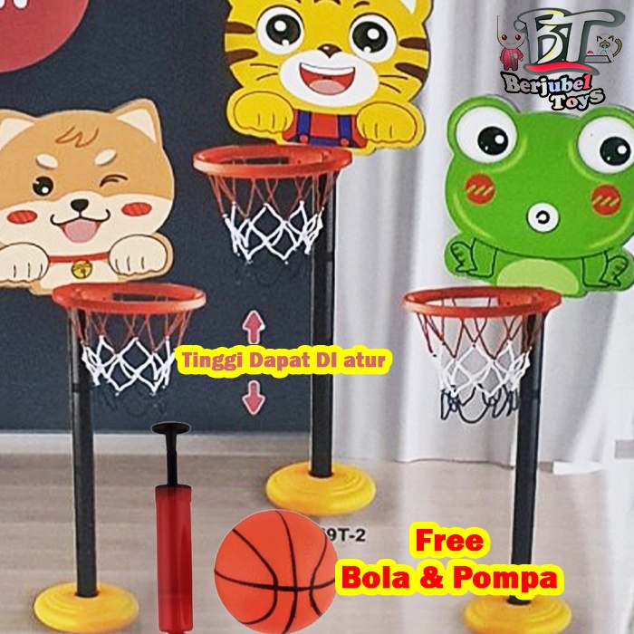 Ring Basket Mainan Basketball Tiang Basket Anak-Anak