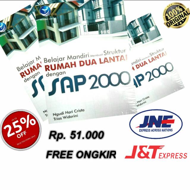 Buku belajar mandiri membuat struktur RUMAH DUA LANTAI dengan SAP 2000