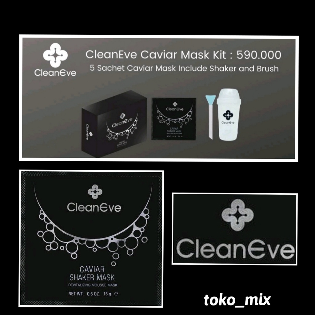 CleanEve Caviar Mask Shaker | Brush