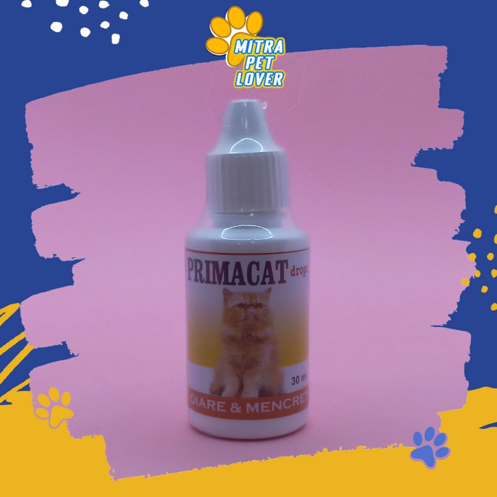 OBAT PENCERNAAN KUCING - PRIMA CAT DROP 30 ML ORIGINAL - MULTIVITAMIN SUPLEMEN TETES UNTUK DIARE MENCRET PADA CAT KITTEN  ANTI VIRUS PRIMACAT PET HEALTHCARE &amp; VETERINARY TAMASINDO OBAT KESEHATAN &amp; VITAMIN TERNAK HEWAN BINATANG PELIHARAAN MITRAPETLOVER