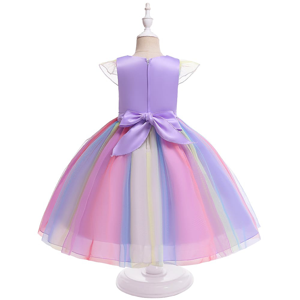 [Brandedbaby] 3T-9T B2W2 DRESS UNICORN IMPORT / TUTU UNICORN / GAUN PESTA ANAK UNICORN PELANGI