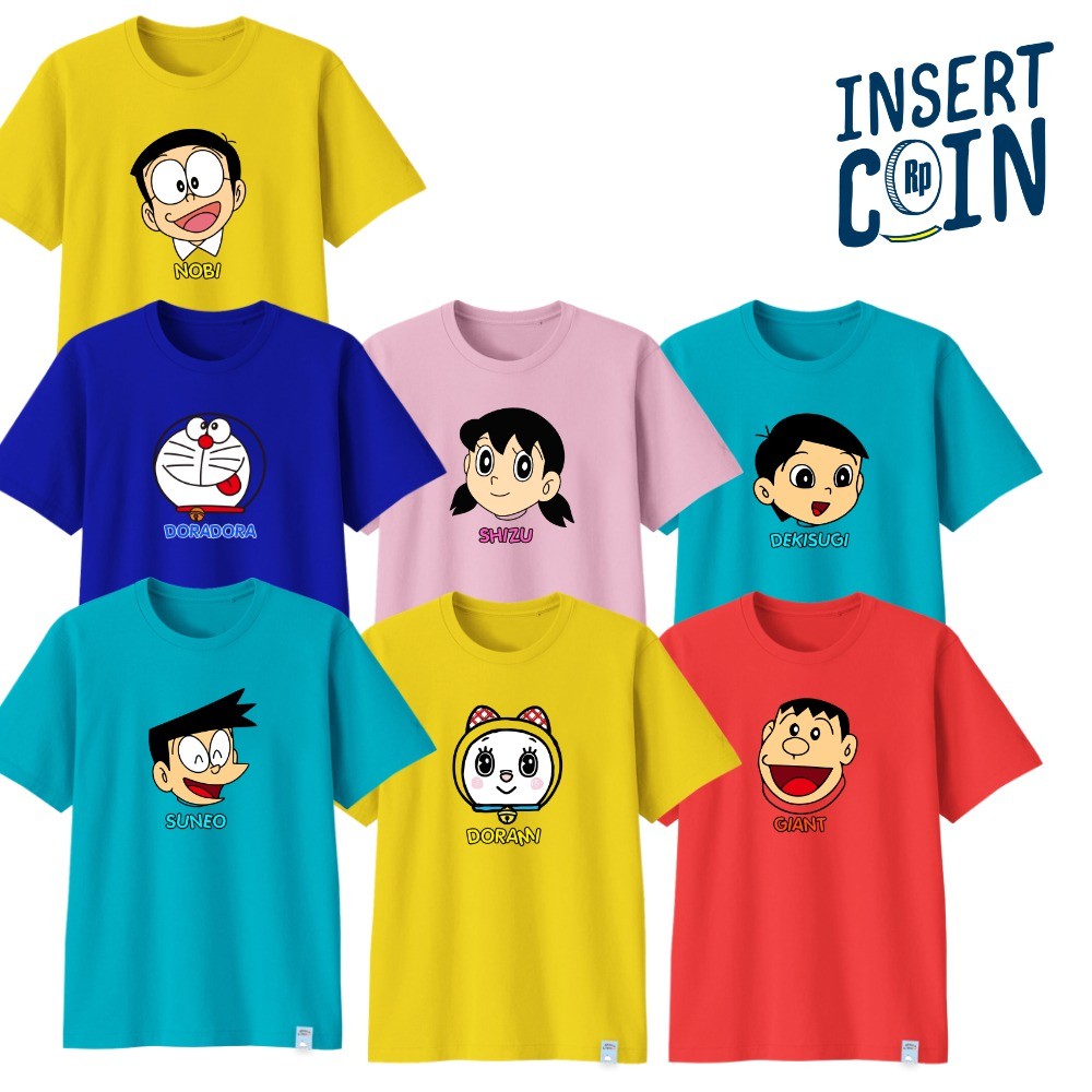 Jual Baju Kaos Doraemon Nobita Suneo Shizuka Giant Dorami Dekisugi 2-8