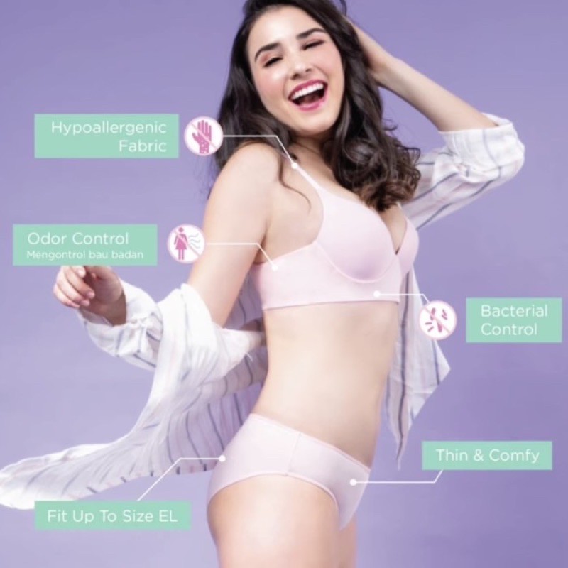 Wacoal Collection Feel Free Set 2in1 Bra & Panty / Celana dalam 5346