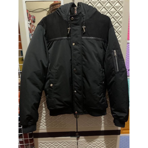 Original Jacket Bomber Zara Zipper Strap Black .