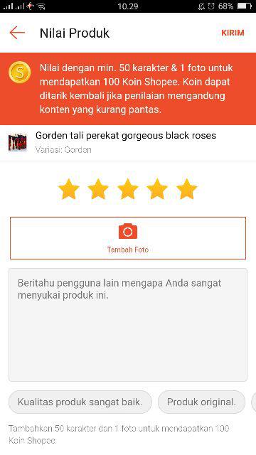 Gorden Tali Batik Pink