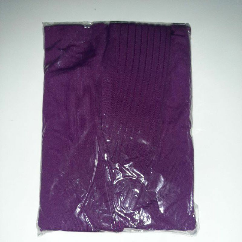 jilbab instan bergo jumbo jersey nyaman adem untuk sehari-hari-Ungu tua