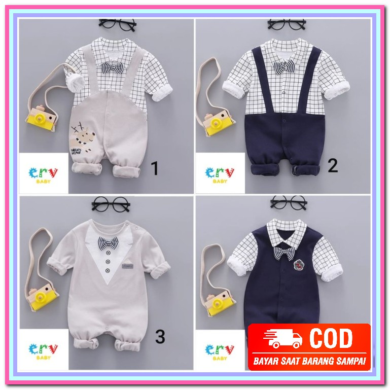 Romper Pendek Bayi Laki Laki Perempuan Reliwear / Lovelle Carts M ZH689 Romper Bayi / Jumper Bayi