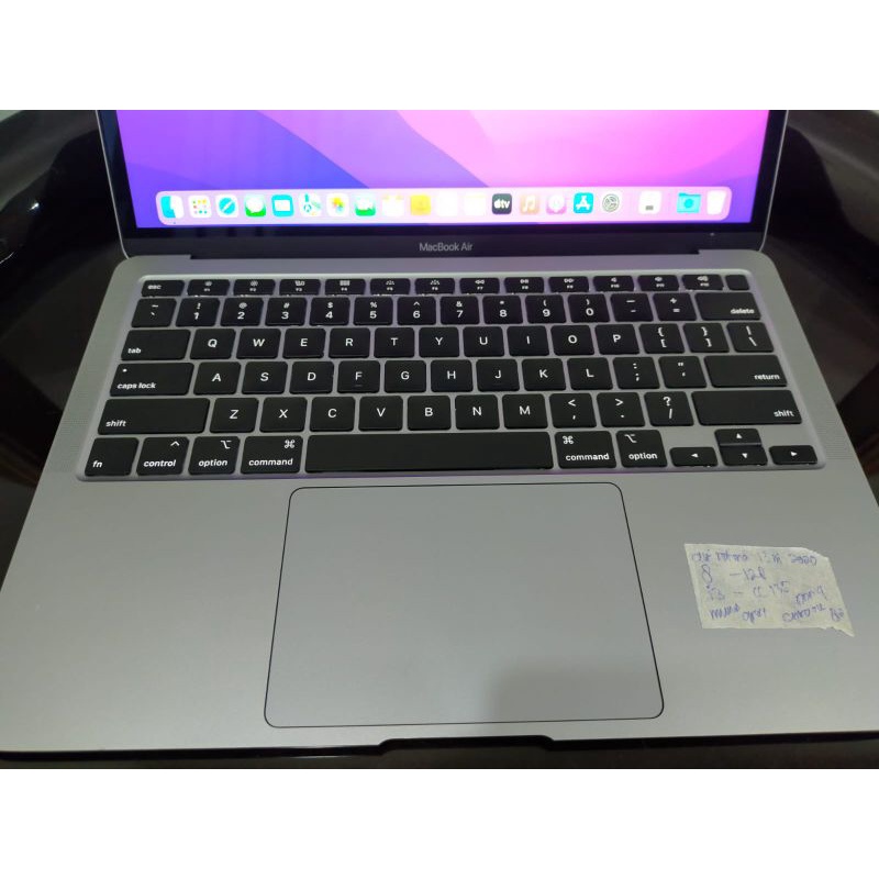 OBRAL  MACBOOK AIR RETINA 2020 OS MONTEREY 13 IN RAM 16 SSD 256 MULUS ULTRA SLIM GREYY